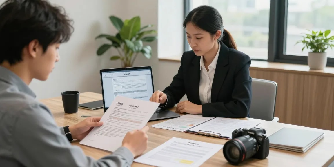 Apostille of birth certificate consultation in a modern office setting with professional guidance.