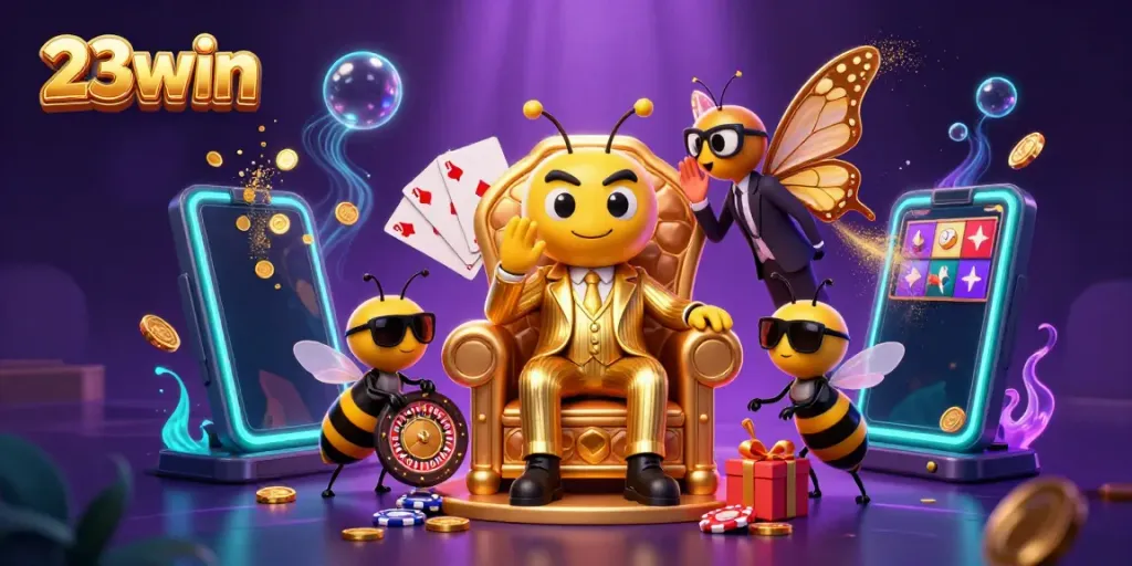 Experience thrilling slots at 23win with a dynamic 3D mob boss scene.