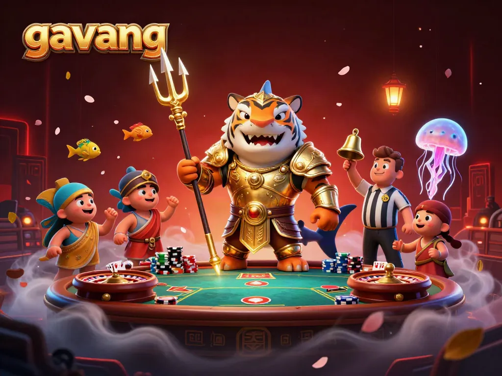 Experience thrilling gaming action as the gavang casino comes alive with vibrant characters and lively atmosphere.