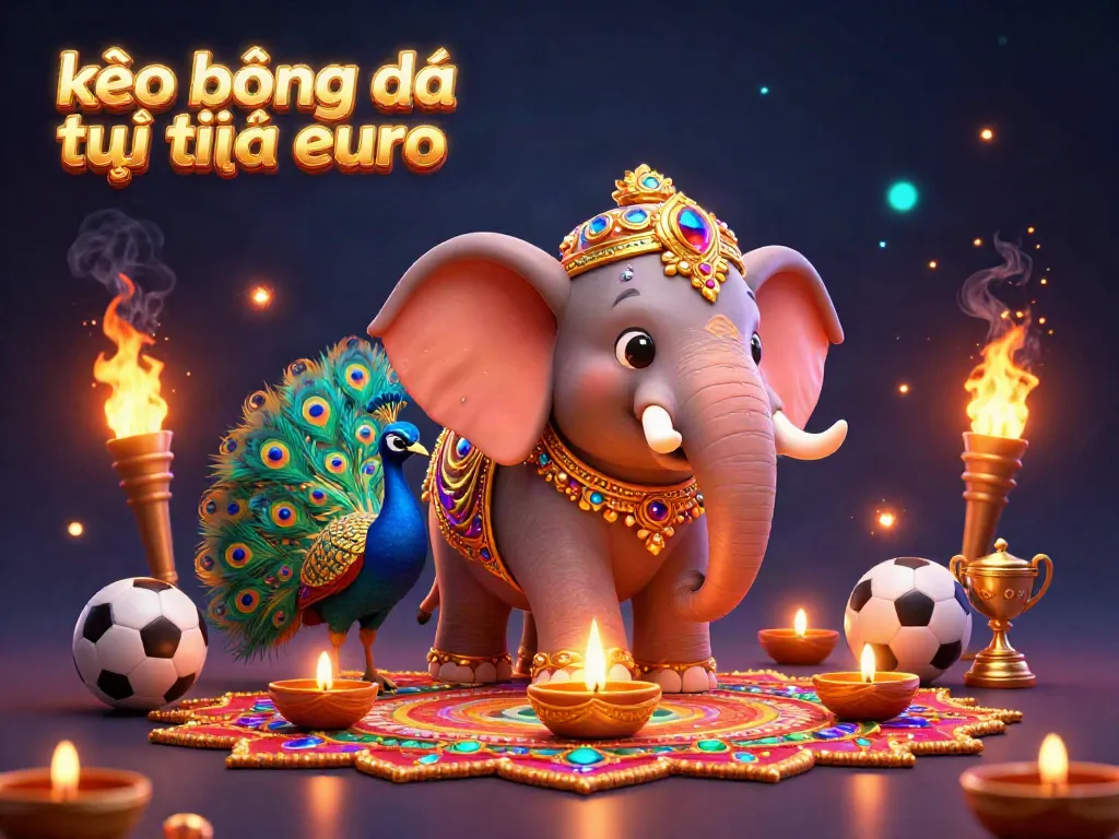 Engage in kèo bóng đá trực tuyến euro betting with vibrant elephant and sports symbols.