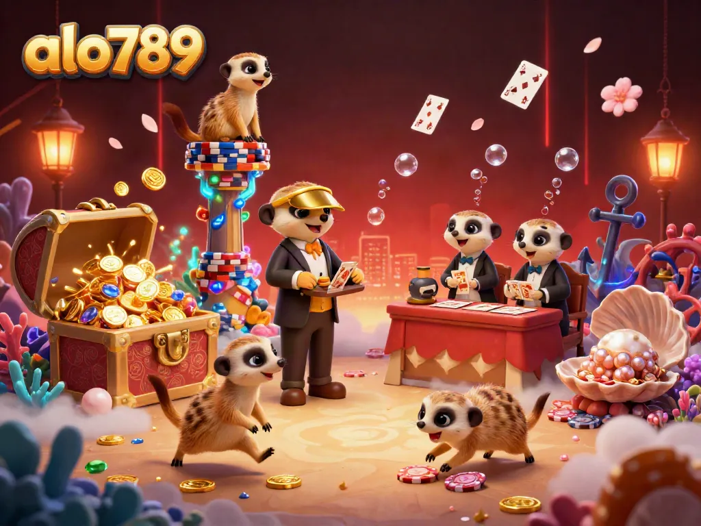 Engage with alo789's thrilling cockfighting casino scene featuring dynamic meerkat characters in action.