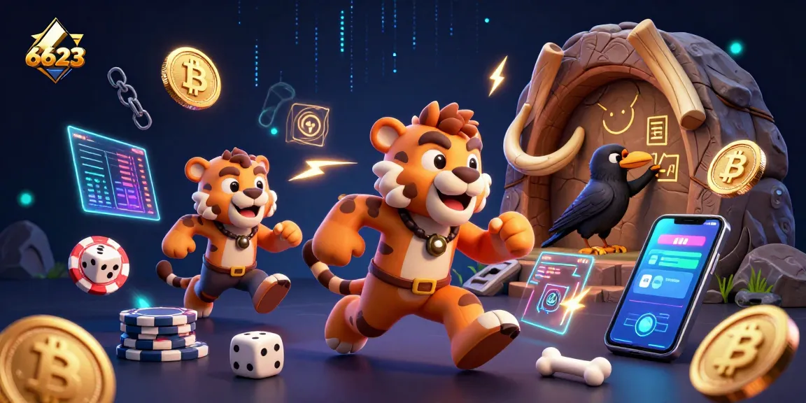 Engage in thrilling games at 6623, featuring dynamic casino action with vibrant characters.