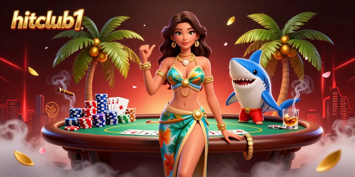 Experience the thrill of hitclub1 with action-packed poker elements and vibrant characters in a dynamic casino scene.