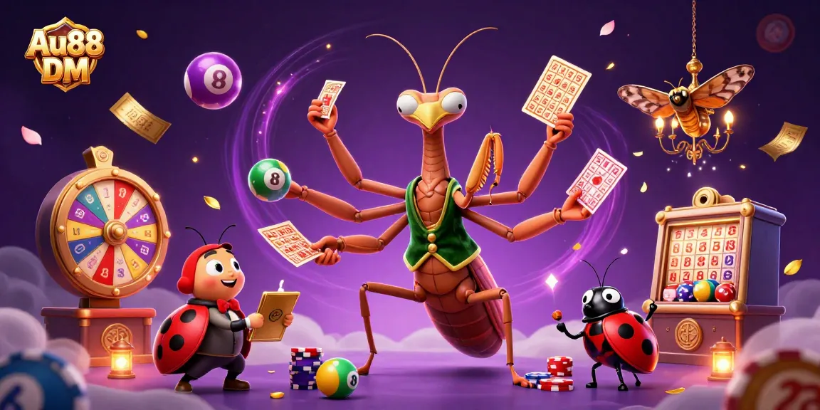 Experience thrilling action at Au88 DM with vibrant cards, chips, and colorful game elements.