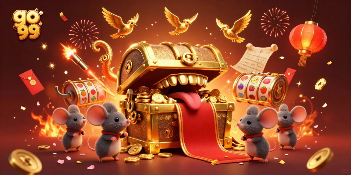 Engage in exciting slots with go 99 featuring a treasure chest enticing adventurer mice.