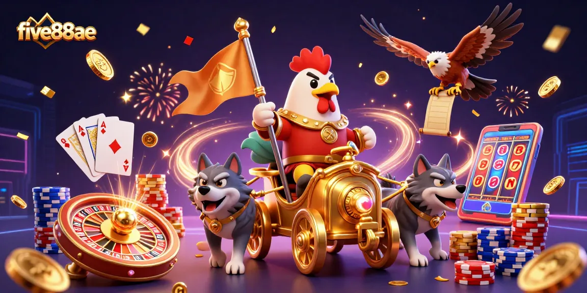 Engage with five88ae's thrilling casino adventure featuring dynamic characters and vibrant game elements.
