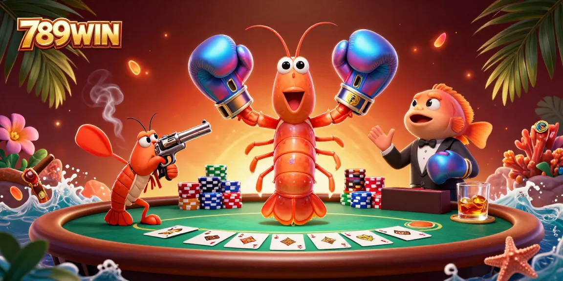 Join the excitement at 789WIN with a vibrant poker showdown featuring colorful characters.