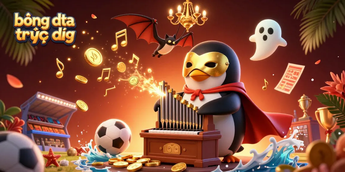 Experience bóng đá trực tiếp through an engaging 3D cartoon scene showcasing exciting sports elements and dynamic action.