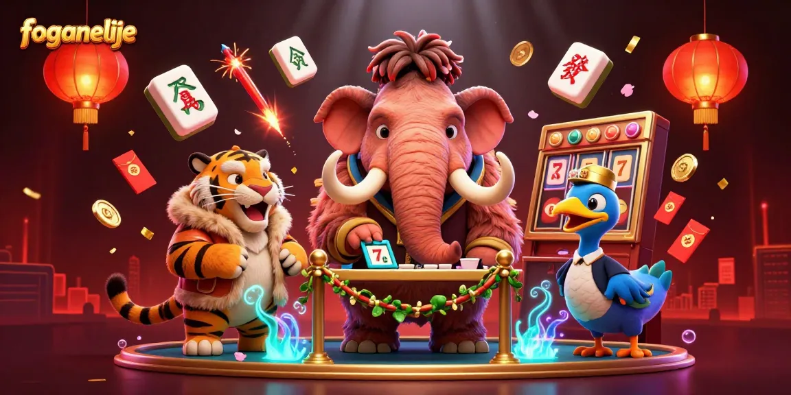 Experience the excitement of foganelije with vibrant 3D casino characters and game elements.