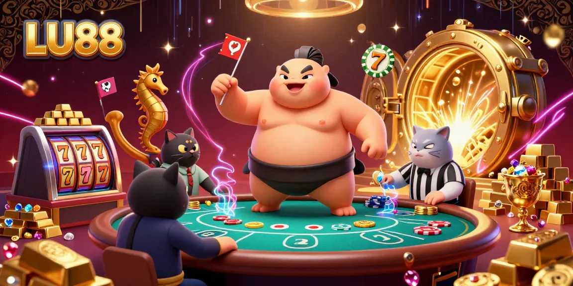LU88 promotes excitement with fugu-themed poker action in an underwater casino.