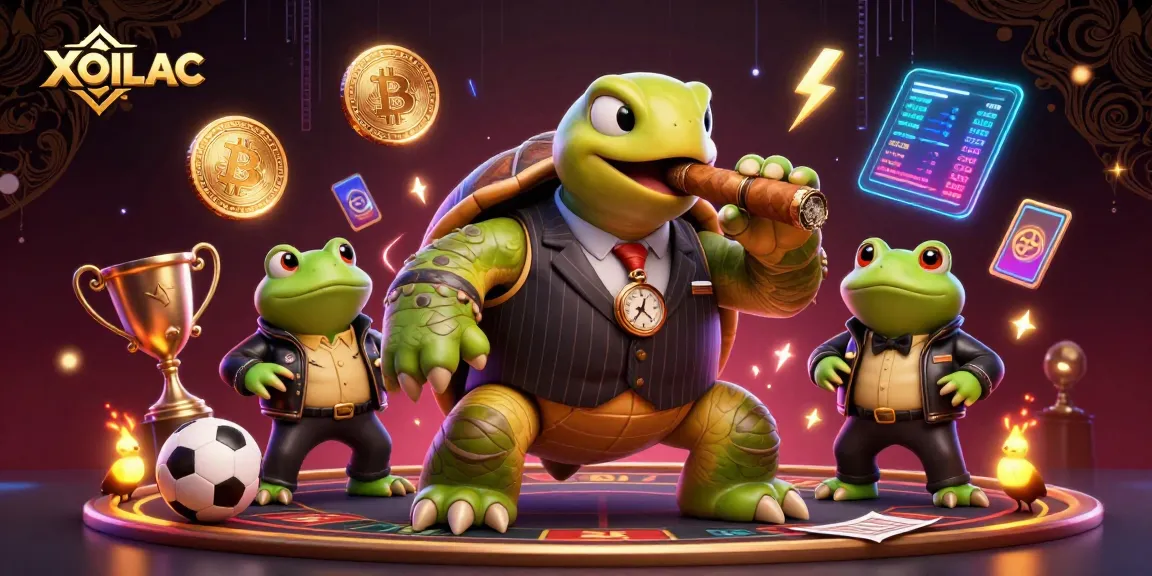 Experience the thrill of sports betting with XOILAC, featuring vibrant characters and casino elements.