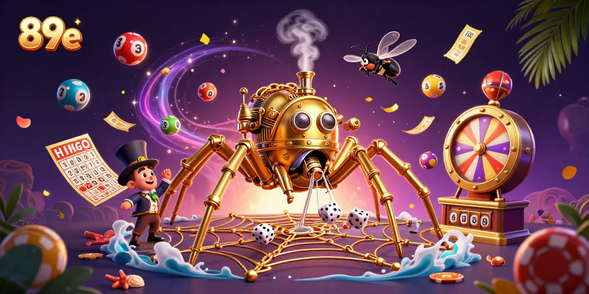 Engage with immersive gameplay at 89e, featuring vibrant lottery balls and exciting casino elements.