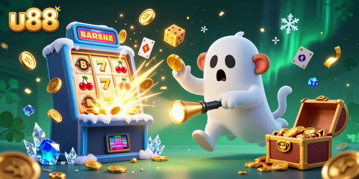 Win big with u88's exciting casino games as a playful ghost-hunter puppy tracks a golden juggling monkey.