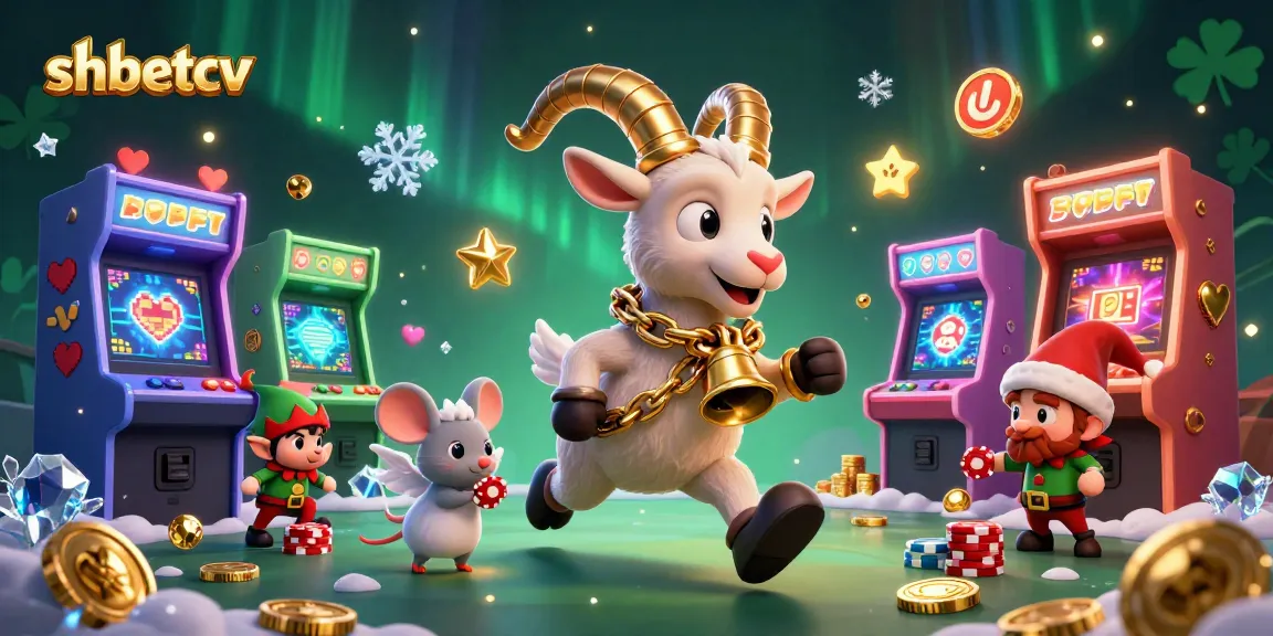 Engage with thrilling games at shbetcv, where a festive Krampus goat oversees a vibrant holiday-horror casino filled with action.