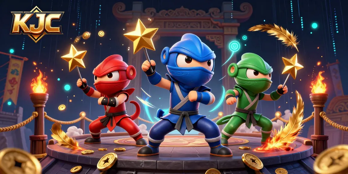 KJC offers dynamic gaming experiences with ninja chameleons showcasing martial arts in vibrant settings.